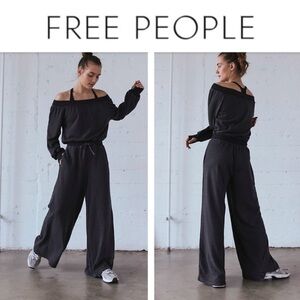 Free People Movement One To Beat Onesie Charcoal Black Size Small